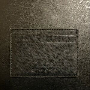 Michael Kors Black Textured Card Holder